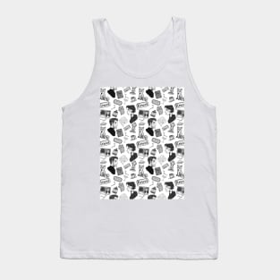 Fleabag Repeat Pattern Black and White Version Tank Top